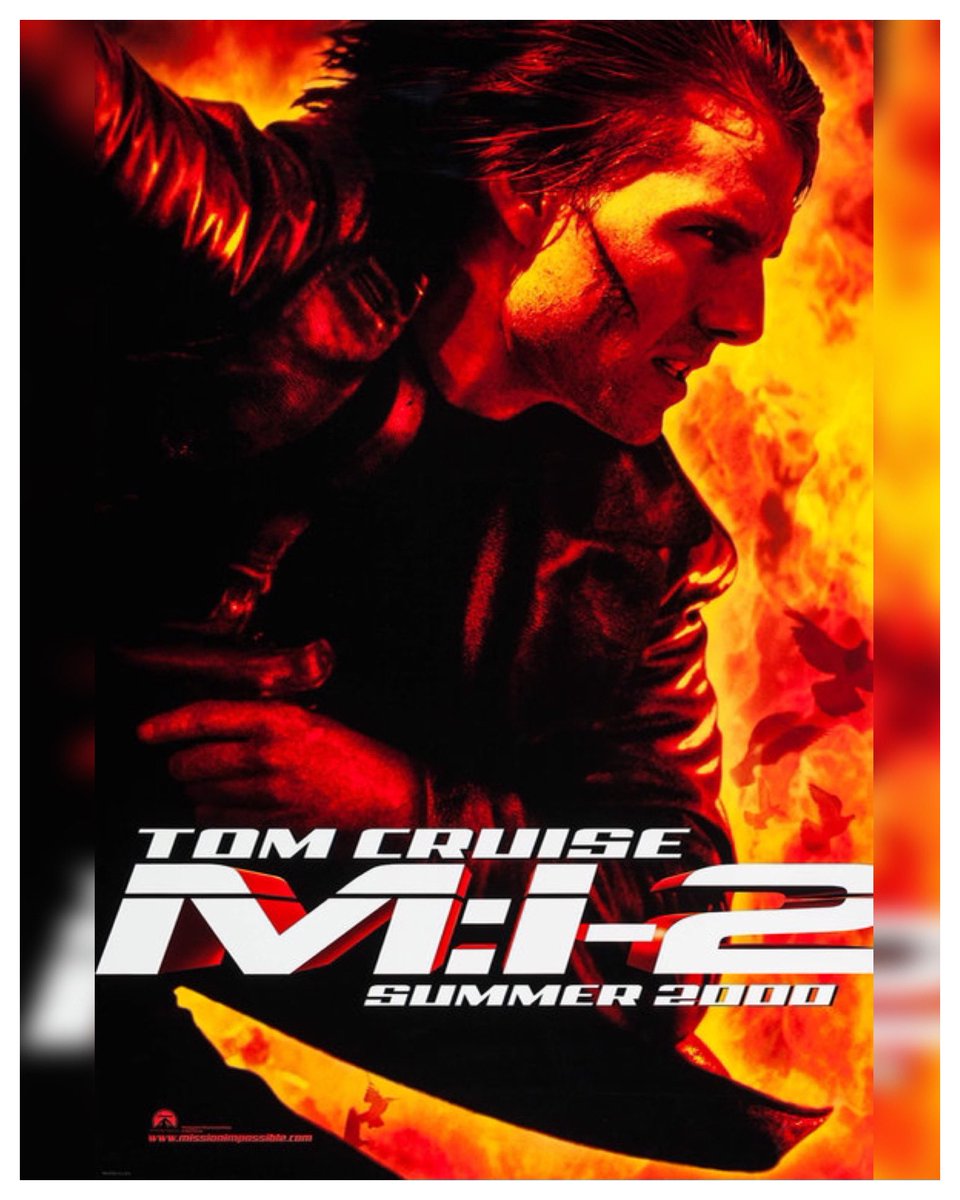 20 Years #MissionImpossible2 Starring: #TomCruise #ThandieNewton #VingRhames #DougrayScott #BrendanGleeson #RichardRoxburgh #JohnPolson #WilliamMapother #DominicPurcell Directed By: #JohnWoo #MissionImpossible