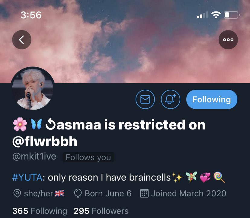 asmaa ( @flwrbbh) as yuta !-aggressive.. but cute (to kc ion find her cute)-can’t stand dumb people do dumb sHiEt-lots of piercing