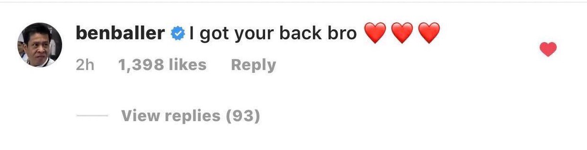 "I got your back bro"-BEN BALLER."This is such a bullshit." -BEN BALLER responding to an allkpop post about seungri's accusations.