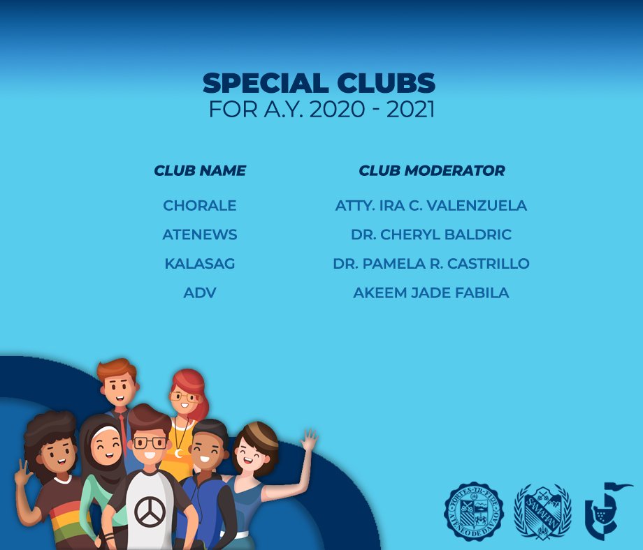 AdduOsa's tweet photo. Attention: For Inquiries on the status of the clubs, please coordinate with the CCO (Trixie Macaraeg, Tawny Labos) and Mr. Raphael Claveria (raclaveria@addu.edu.ph).  

For the guidance of all concerned. https://t.co/jQiRygeyPT