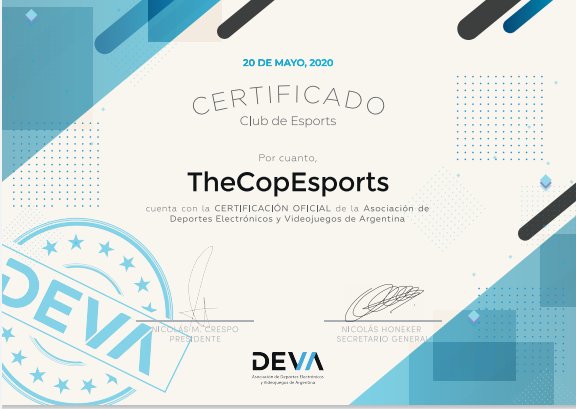 🏆El Equipo Esta de Fiesta 🏆

El día de Hoy nos Otorgan este certificado por parte de la <a href="/devaesportsarg/">Selección Argentina de Esports</a> Estamos muy feliz que nos hayan dado este certificado y gracias a esto @ThecopEsports esta mejorando mucho mas y ante todo eso queremos darle las Gracias a <a href="/devaesportsarg/">Selección Argentina de Esports</a> ❤