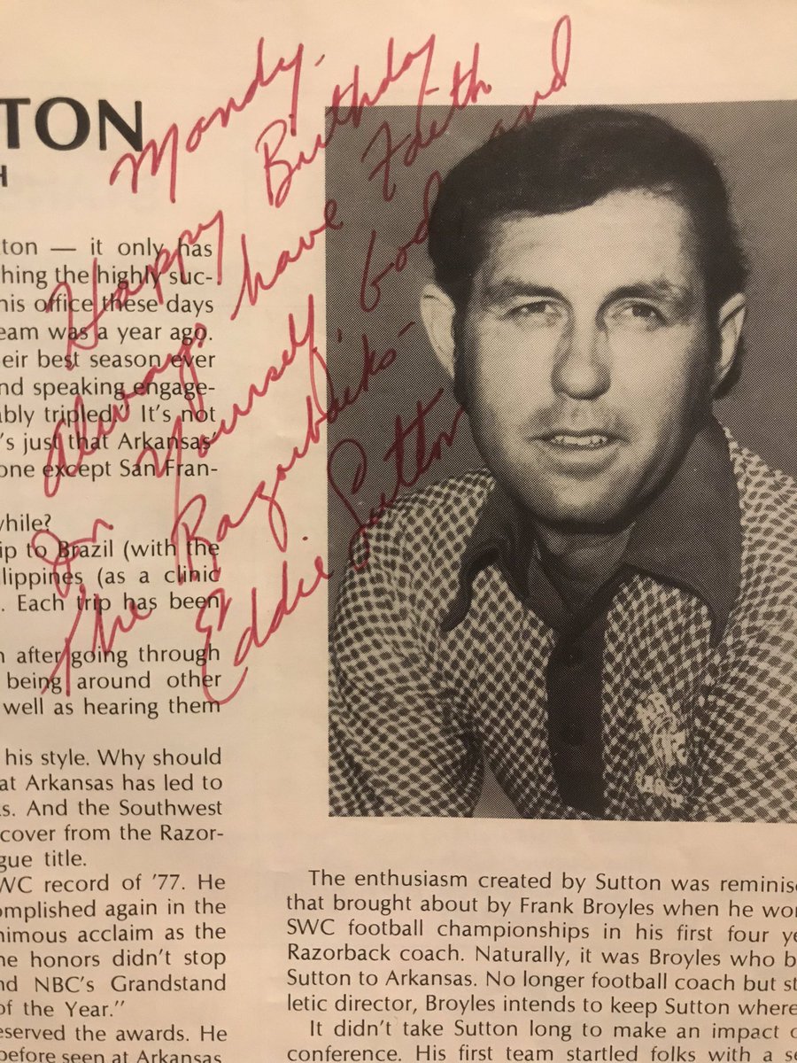 mandyabbottware's tweet photo. Thank you Coach Eddie Sutton❣️ I continue to follow your advice🙏🏼 #WPS #RIPCoachSutton #ArkansasRazorback #basketball https://t.co/SkcPWo2lbQ