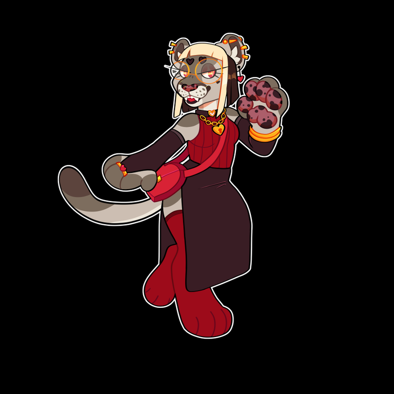Okay lets do a furry, my enby Karmen who is black latinx! He's a fashion designer that does modeling on the side as well. Design by @/cyberdaydream