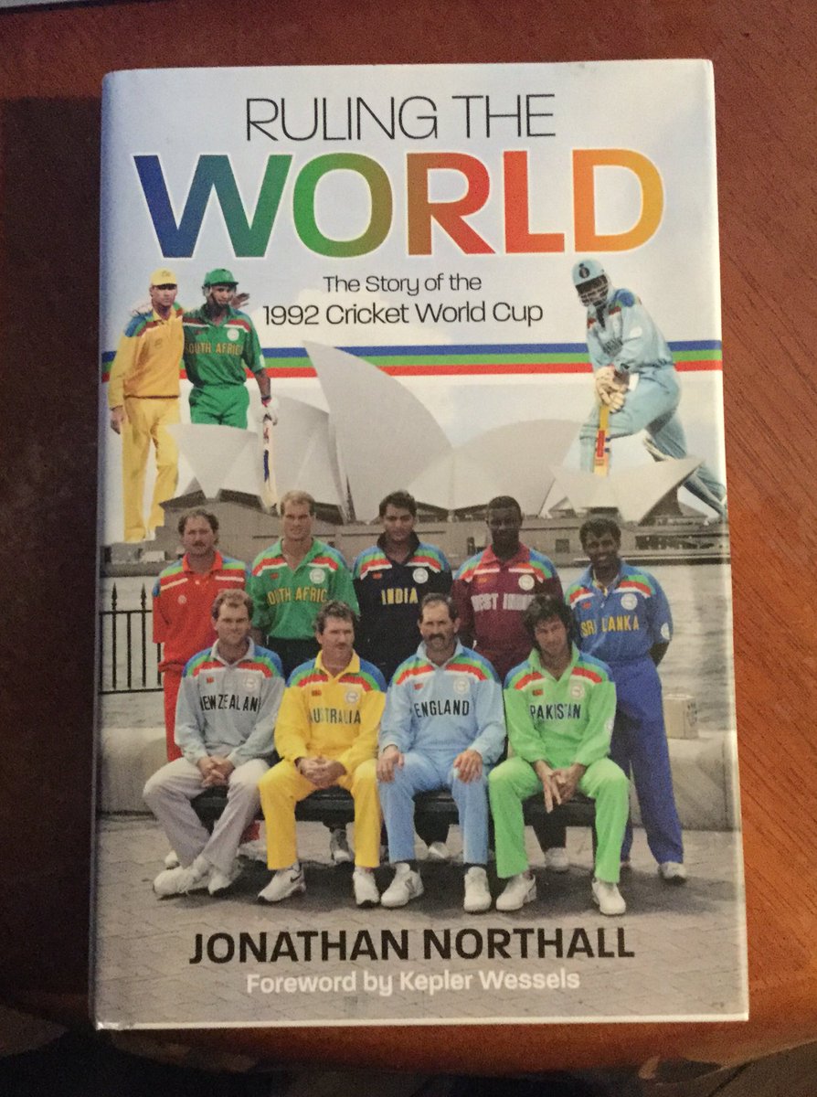RedbackJim's tweet photo. @LachlanDMcLean @jnorthall @cricketworldcup Until I read #RulingTheWorld The story of the 1992 Cricket World Cup. I didn’t realize how so many ppl had never seen coloured kits. World Series cricket had already made it the norm here in Australia. https://t.co/bhBfDZvAIm