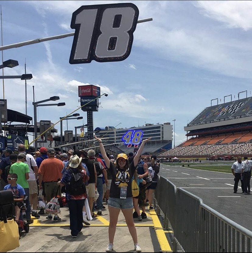 a_obrien5's tweet photo. @NASCARtrackside @CLTMotorSpdwy @NASCAR @CocaColaRacing @miss_amylong @thinkjose Charlotte is one of my favorite tracks! Visited Penske and Joe Gibbs racing, beat my brother at the pit crew challenge, and saw Kyle beat Joey! #CocaCola600 #NASCARTrackside https://t.co/7T2opWIjfd