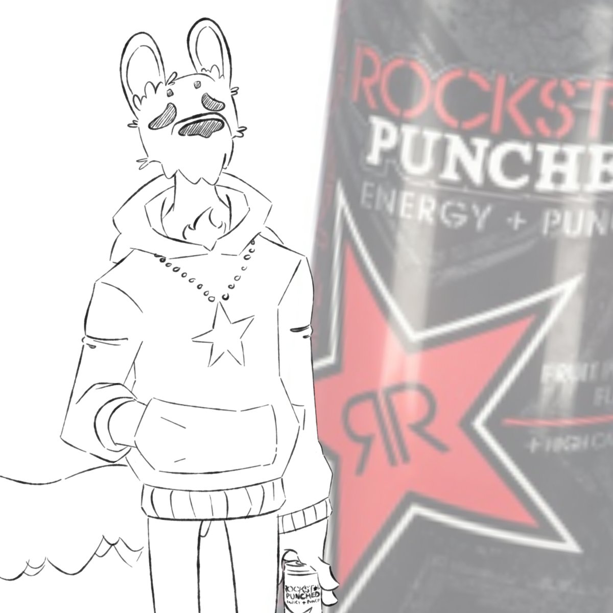 mmmmmm yumm.,.. fruit punch rockstar  @hugefrogs