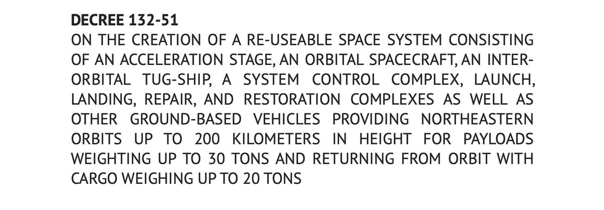 By 1976, however, the USSR issued Decree 132-51. It's enormous, deliciously bureaucratic name is below.But basically it eliminated M-19 development in favor of the Buran.And while I love my beloved Buran, it's hard not to feel frustrated after seeing the M-19 concept.8/