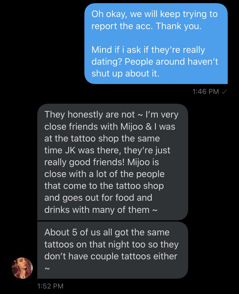 The tattooer have denied countless times the dating rumors, her friends also denied always that they dated.