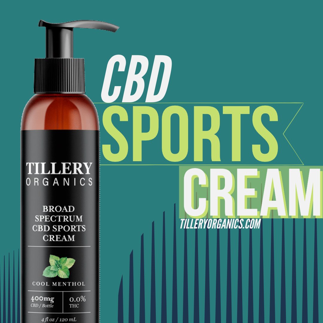 TilleryOrganics's tweet photo. NEW PRODUCT ALERT:
CBD Sports Cream! Menthol cooling to relax your muscles after a workout. Use coupon code NEW at checkout for 10% off this product! Only valid through May 31st at https://t.co/cpqcVU4mrs 
#cbd #gym #workout #broadspectrumcbd #cbdsportscream #mentholcooling https://t.co/R41hMViD8i