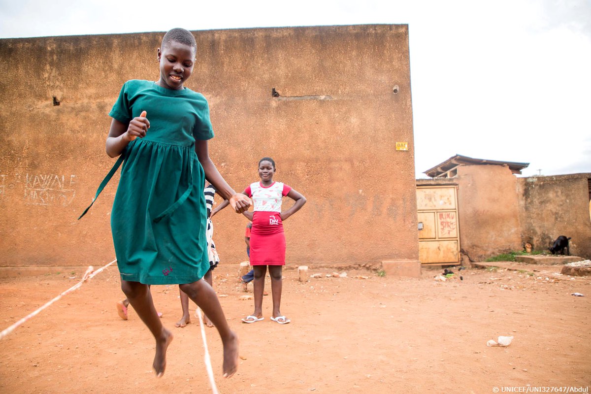 Sharon, 14, plays her favourite game called 'bladda' with her siblings. In Uganda, her family is staying home and staying safe in the face of the #COVID19 pandemic. Together, they’re taking joy in the simple things.