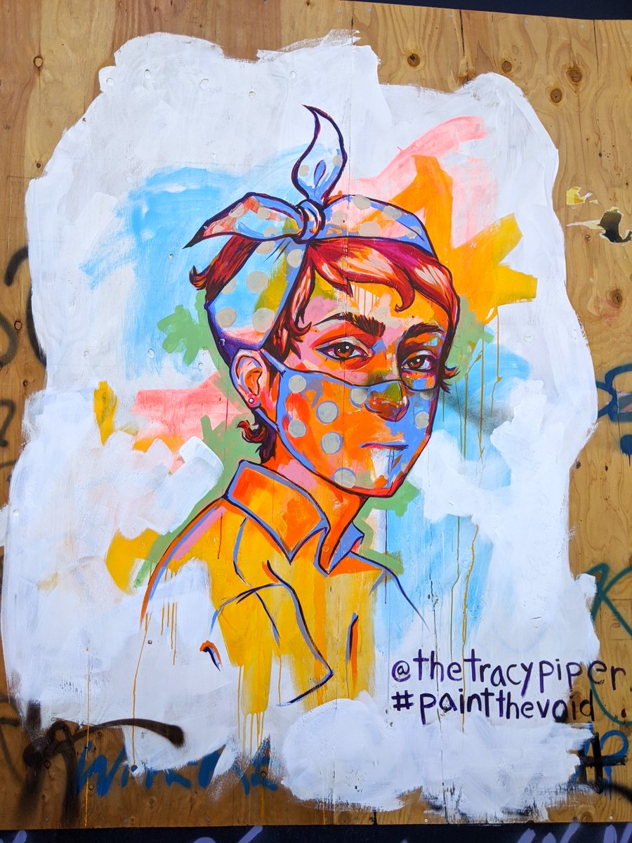 Postcards from San Francisco: beautiful piece by <a href="/thetracypiper/">The Tracy Piper</a> for <a href="/paintthevoid/">Paint The Void</a>; on a boarded-up clothing store on 18th at Lexington.
