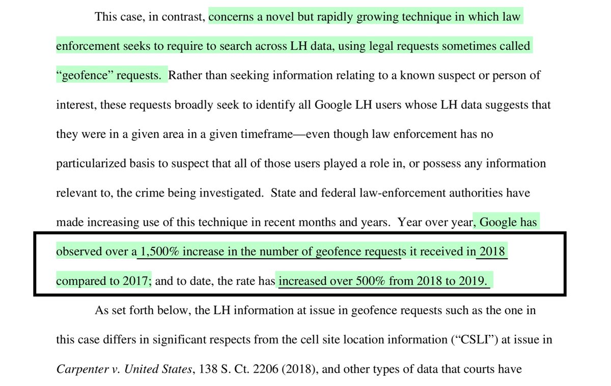 “Google has observed over a 1,500% increase in the number of geofence requests it received in 2018 compared to 2017; and to date, the rate has increased over 500% from 2018 to 2019”It’s WAY more than a bank robbery. Get it?Do I need to remind you of the DEA FUBAR too?