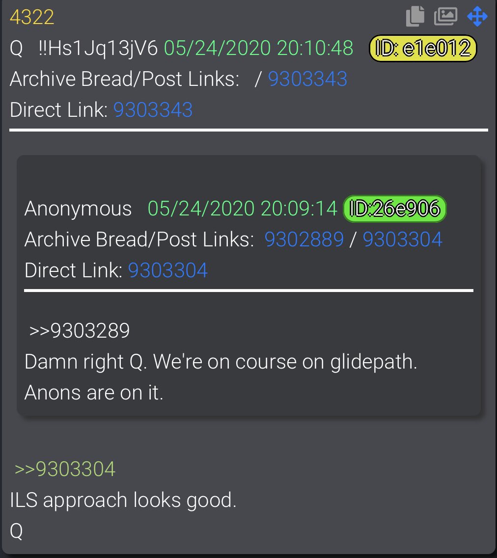 4322-Damn right Q. We're on course on glidepath. Anons are on it.ILS approach looks good.Q