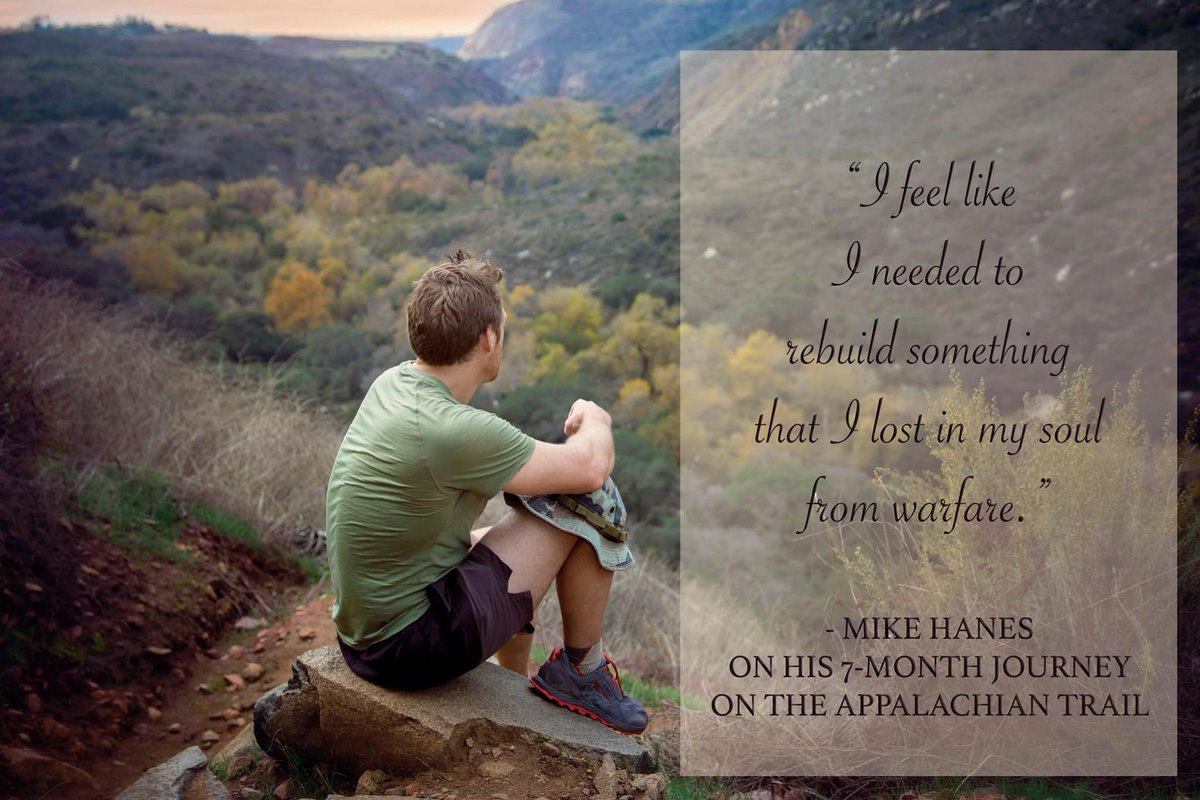 ihadadream_p's tweet photo. #IHadaDreamProject’s fourth subject, #MikeHanes, who hiked the #AppalachianTrail for 7 months to deal with his #PTSD and #moralinjury. https://t.co/wiG5taihOM