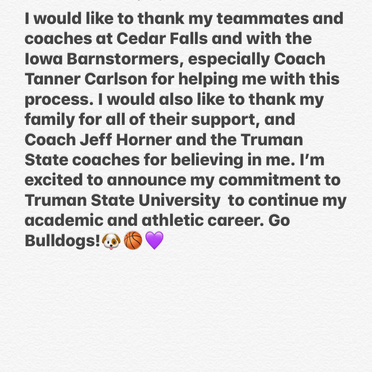 Joe_Knutson2's tweet photo. Committed‼️🐶🏀💜 https://t.co/WT7oxZ0uJM