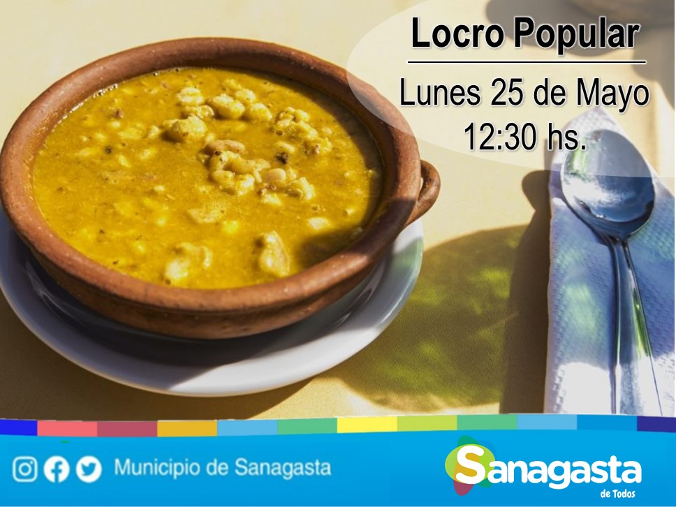 mariomercadoa's tweet photo. #Sanagasta. #LocroPopular. Este 25 de Mayo, el Intendente @fedesbiroli informa a los vecinos de Sanagasta que este lunes 25 a partir de las 12:30 Hs. personal municipal llevará a cabo entrega de porciones de locro a cada vecino del pueblo. https://t.co/sSaL4NGzUW