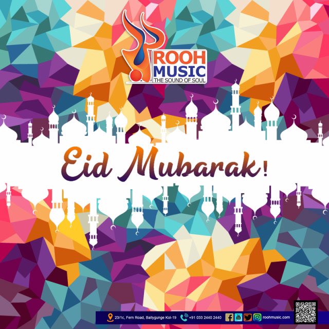 roohmusicindia's tweet photo. Eid Mubarak to you all..π€²ππ
#eidmubarak #eid #eidmubarak2020
#roohmusic #roohmotionpictures #roohpr #roohpublicrelations #logo #productionhouse #productioncompany #movie #film #Kolkata #Bangladesh #tv #dhaka #musiclabel #roohaudiovideostudio #jalshiri #lovecookingfoodshow https://t.co/xA86FB0hcl