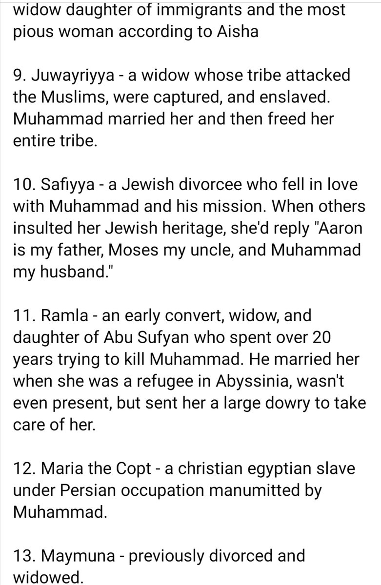 On the Prophet's ﷺ wives, by  @ejay_arr: