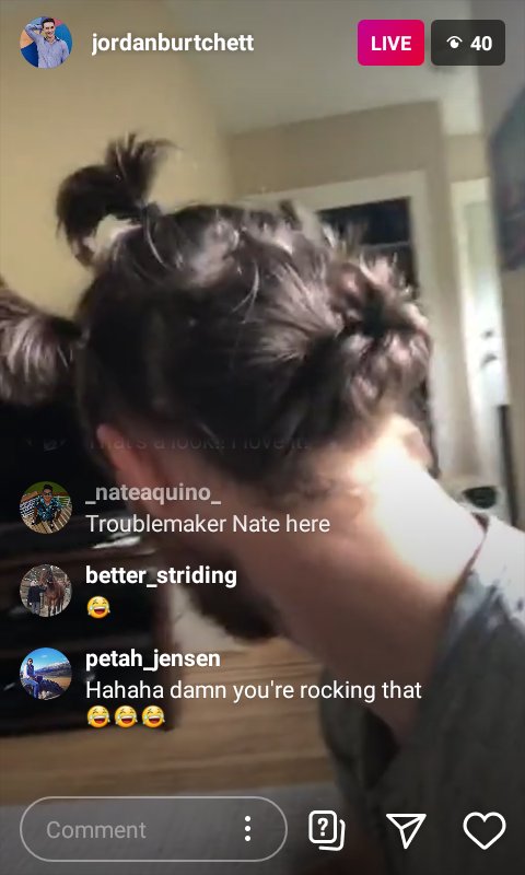 JBurtchettPH's tweet photo. A big LOL on Jordan's man bun 😂
Looking like Boo but got Mike Wazowski'd hahaha

Congrats Aarvi for winning the trivia game! 👏👏👏

Also baby James is so cute I just had to include a screenshot of him! 😍❤ https://t.co/jIQhzGkfCw