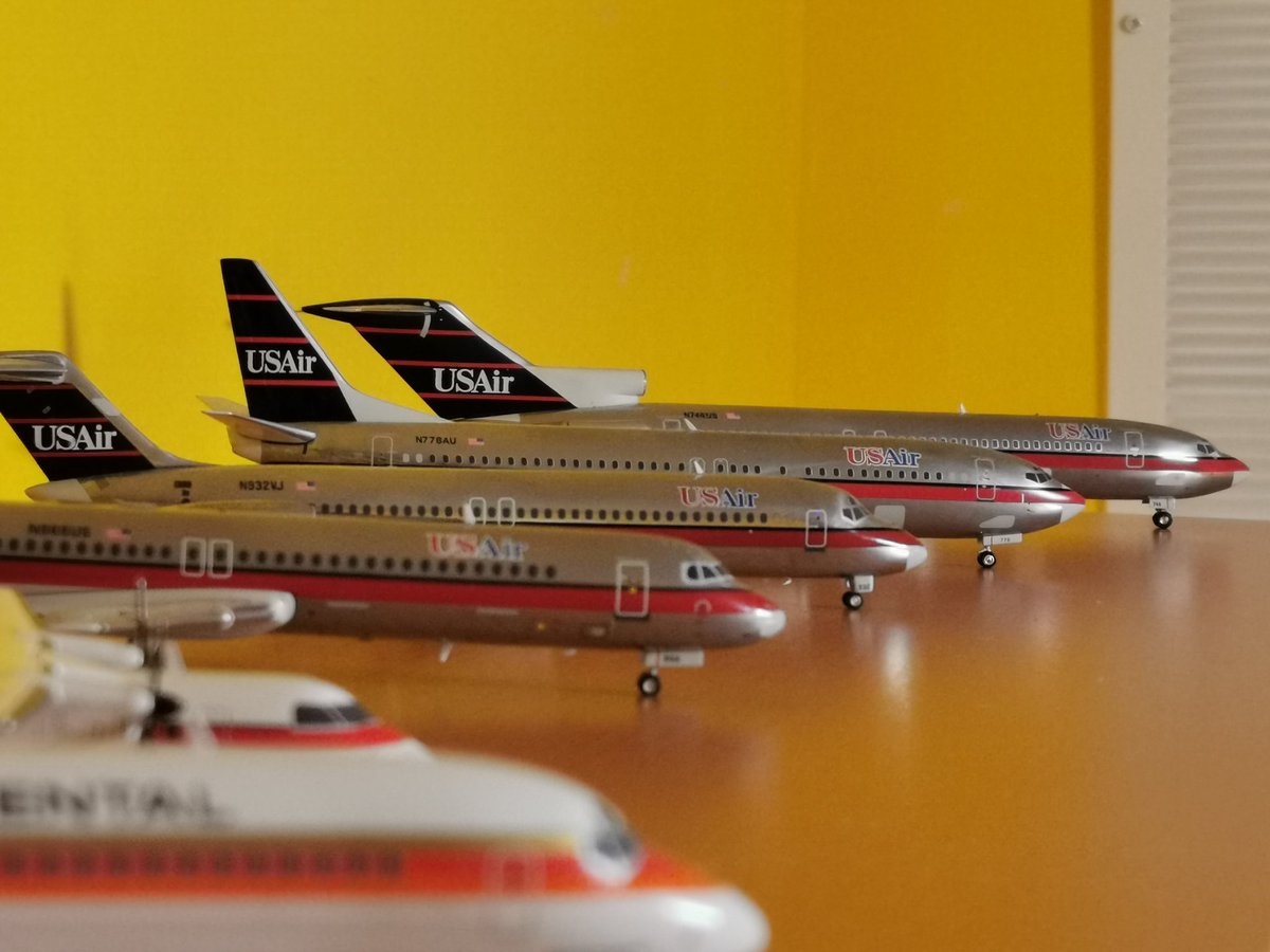 airliner_models's tweet photo. Working on the home studio decor today!!  #Diecast #USair #Continental and even an #American!  
#avgeek #models https://t.co/cFTmsbWrNC
