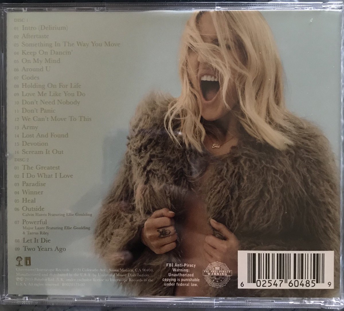 #2: Delirium by Ellie Goulding. I remember getting this album as a gift as well. This one was a surprise but I love this album so much because I really like Ellie Goulding’s voice 