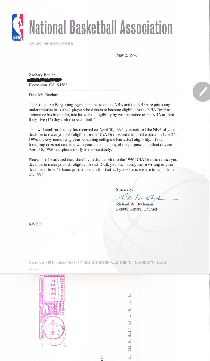 With letter in hand, I did what any 16-year-old high school junior with authorization from the NBA does – I had fun with it.