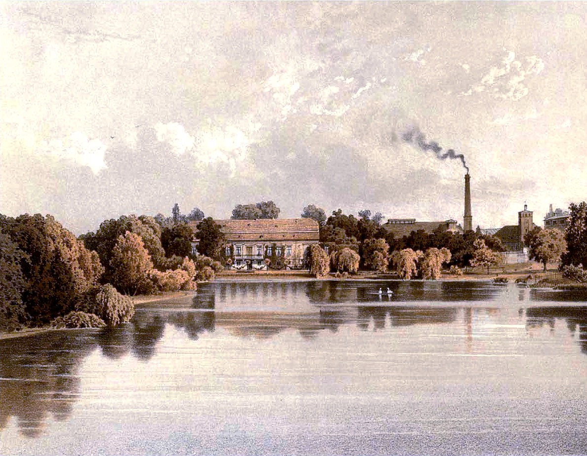 kreuzberged's tweet photo. Good morning #Berlin and Beyond!

East Prussia or Brandenburg? None, in fact. Behold Schloß Britz in today's #Berlin #Neukölln, captured on canvas 1860 by Alexander #Duncker.

Today the pałace houses, among others, a fascinating local museum. https://t.co/q35LYVszDM