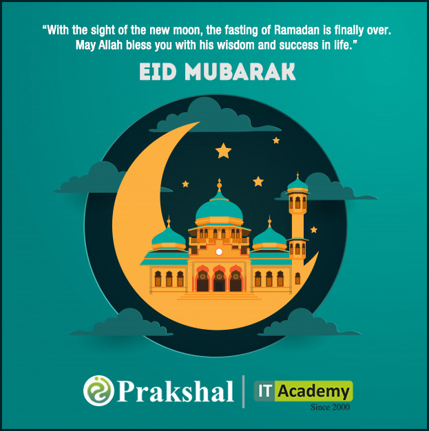 PrakshalAcademy's tweet photo. "With the sight of the new moon, the fasting of Ramadan is finally over. May Allah bless you with his wisdom and success in life. Eid Mubarak!"
#Eid 
#EidMubark
#eidmubarak2020 https://t.co/3lmpEBDYvq