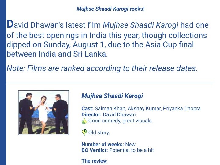 i_yogesh22's tweet photo. 🔸Reddif Article From #August2004
-#SalmanKhan Starrer #MujhseShaadiKarogi Registers Biggest Opening of The Year!
🔸Reddif Article From #July2005
-No Stopping For #SalmanKhan at Boxoffice. Despite Cancellation of Many Shows In Different Cities, #MPKK had a GREAT OPENING!
.... https://t.co/0KycDNGbDh
