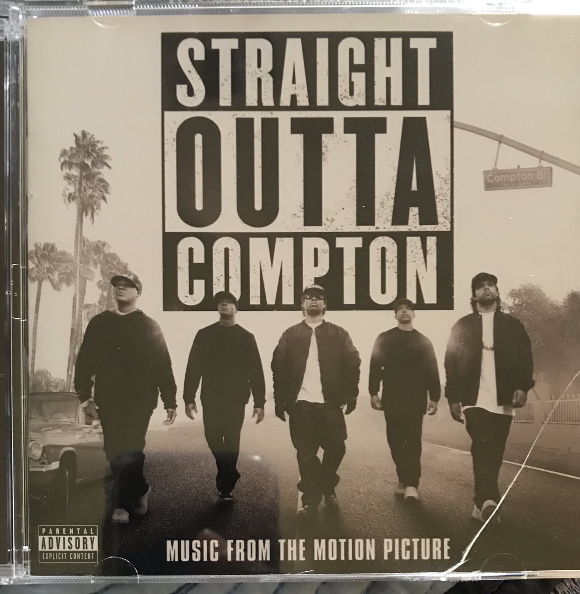 #10: Straight Outta Compton- Music from the Motion Picture. It’s a little tore up but that’s because my dad and I wore it out when it came out. (We have the original downstairs with the other CDs in our collection).