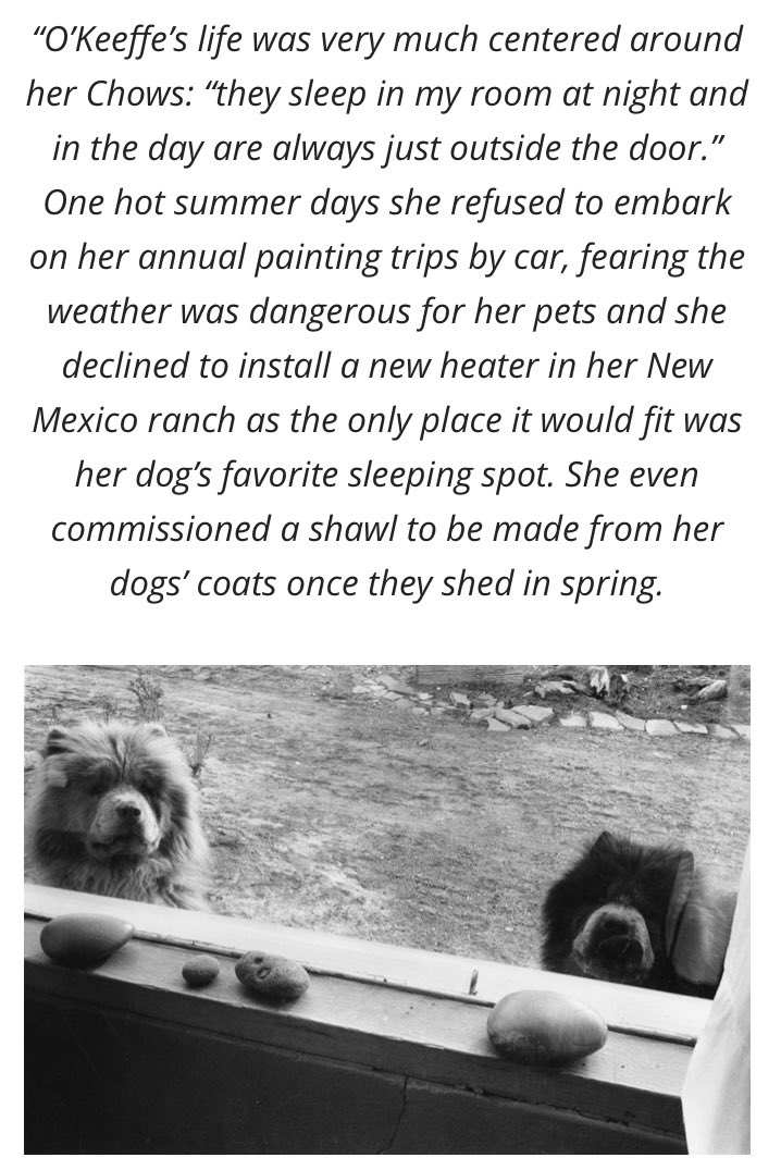 She even had a shawl made from her chow’s coats when they shed.