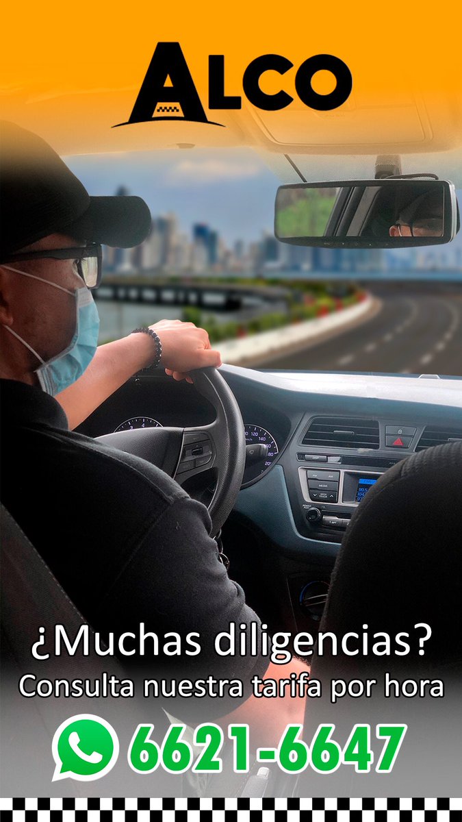 alco_app's tweet photo. Consulta nuestras tarifas por hora, somos la única empresa  de transporte que le ofrece a sus usuarios diferentes formas de solicitar su traslado:
.
.
ALCO What's App: 6621-6647
Numero fijo: 221-1932
Linea Gratuita: 800-TAXI (8294) #panama https://t.co/aNXsgDXNwK