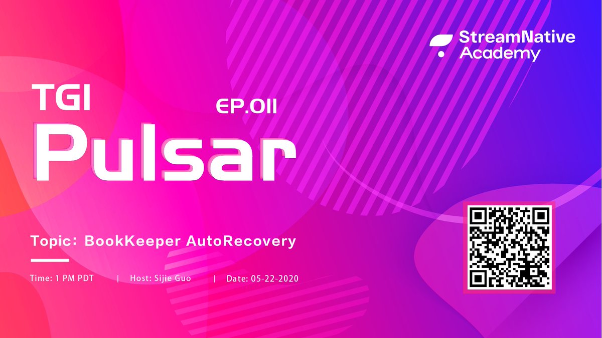 streamnativeio's tweet image. In #TGIP 011, our own @sijieg talked about @apache_pulsar BookKeeper AutoRecovery. 

Recording: youtube.com/watch?v=w14OoO…