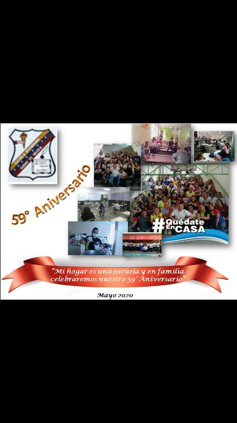 MScleeidavalero's tweet photo. Celebrando a la distancia nuestro 59 aniversario. Felicitaciones y Miles de bendiciones para todos, un gran equipo excelente personal @EB_CiudadValera @Fundabit_ https://t.co/FKqoH6WRYh