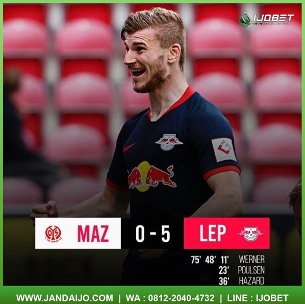 ijobet's tweet photo. WAKTU LENGKAP | Hat-trick Timo Werner membawa Leipzig menang 5-0 atas Mainz 
.
.
.
#bola #sepakbola #football #soccer #futsal #liga #bolaindonesia #indonesia #beritabola #sepakbolaindonesia #ijoebt #freebet #freechips #chipsgratis #jandaijo https://t.co/i1txpvW44E