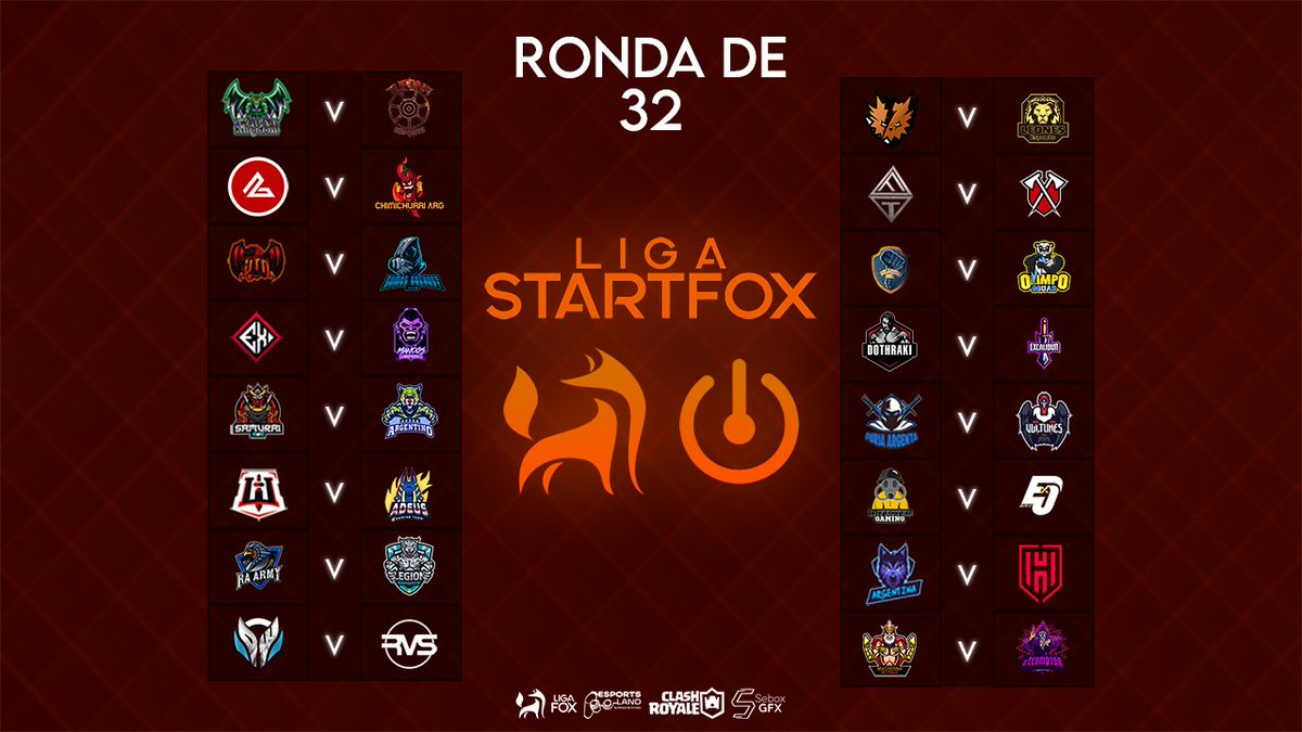 🏆 | #CR

🦊 | Las inscripciones fueron un éxito, y ya no podemos esperar más para recalentar los celulares.

🗓️ | Estos son los equipos 🔰 y enfrentamientos 🆚 que a partir del martes 26/05 van a derribar torres para sumar una estrellita a sus vitrinas. Liga Start Fox promete.