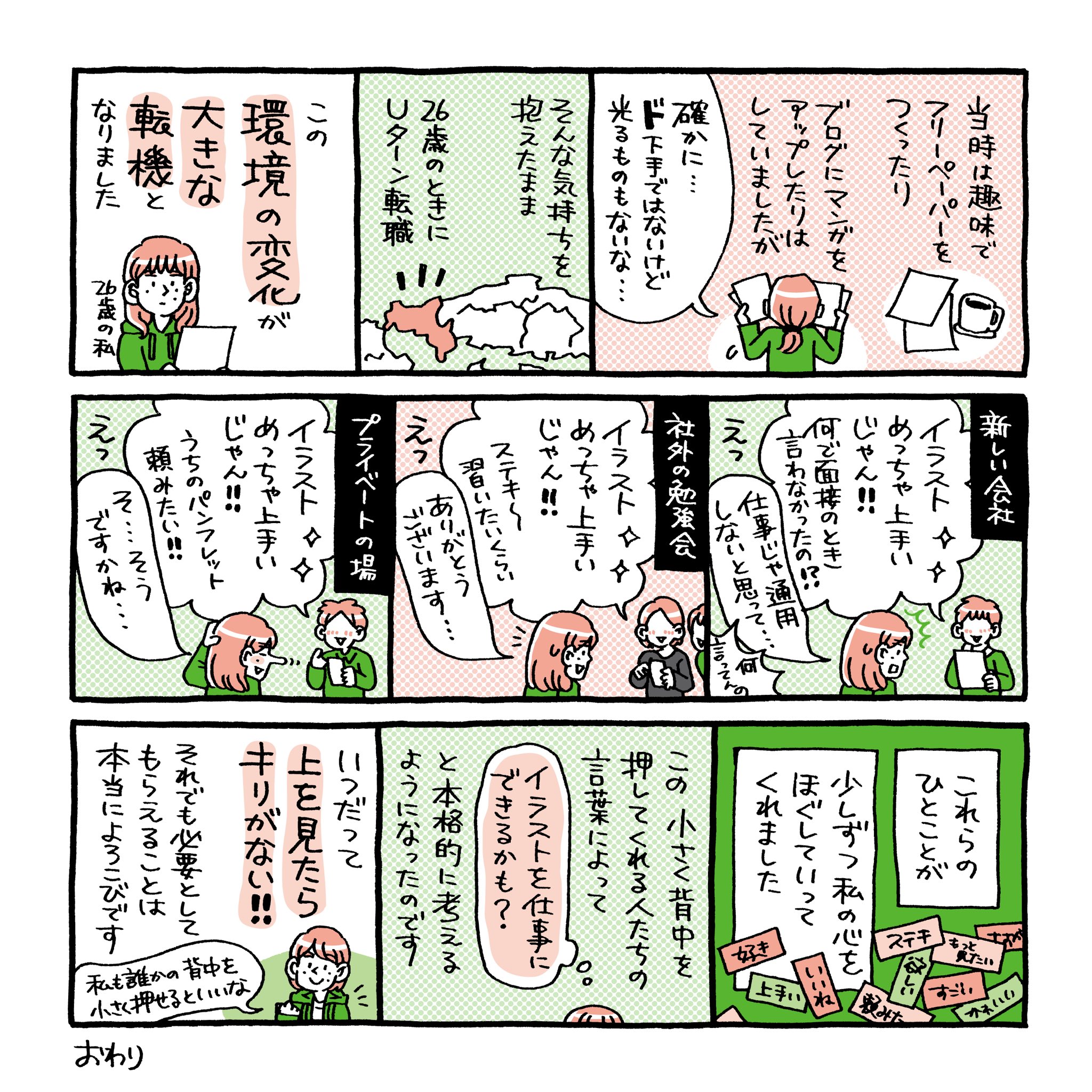 セキサトコ イラストレーター イラストを仕事にしたい と本格的にエンジンがかかるまでの話 今でも自分のイラストが うまい とは全く思ってないんですが 外に出して色んな人に見てもらうのは大事でした 些細なひとことがきっかけでやる気に火がつく