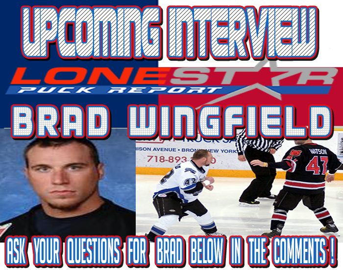 Will be sitting down with Brad Wingfield to talk about his time in Texas with the #WPHL Central Texas Stampede and @goicerays and the #CHL Corpus Christi Rayz.  Also I'm sure will bring up the  #UHL Danbury Trashers, the 576 PIM season with  Elmira Jackals &amp; playing in the #LNAH