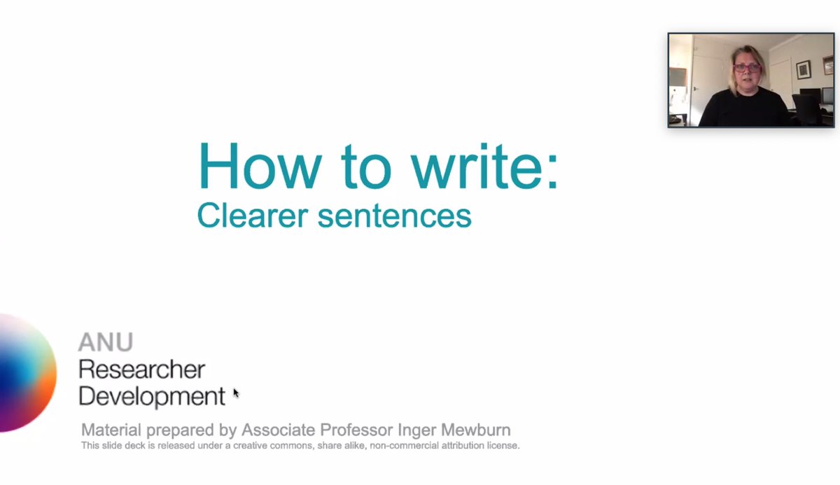 Currently listening to a webinar by  @thesiswhisperer on 'How to write: Clearer sentences'. Excited to hear her tips and exercises to apply to my thesis writing!  #phdchat  #phdlife