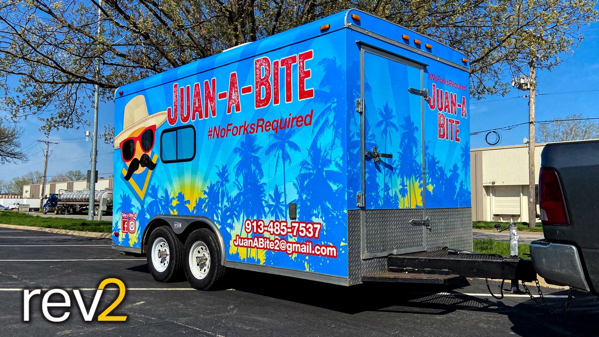 REV2Design's tweet photo. Here comes the newest  #foodtruck to Kansas City. https://t.co/XrOH6Hs78A  #foodtruckgraphics #vehiclewraps #rev2design https://t.co/yiiNzvZhpY