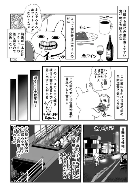 歯が一本だけ白い話。1/4 