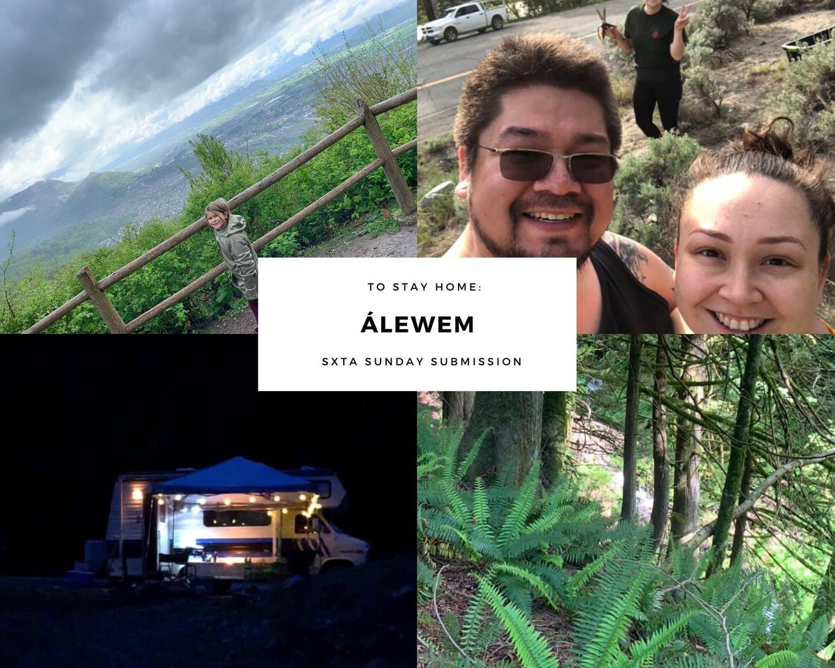 TheSXG_'s tweet photo. 𝗦𝘂𝗻𝗱𝗮𝘆 𝗦𝘂𝗯𝗺𝗶𝘀𝘀𝗶𝗼𝗻❗️
To stay home: Álewem
The phrase "to stay home" has a much different meaning for many of us navigating the new normal.
Pictured below are some of our members connecting with our land, safely taking care of themselves & families 🌲
#SXTA https://t.co/1f8CuDdvEq