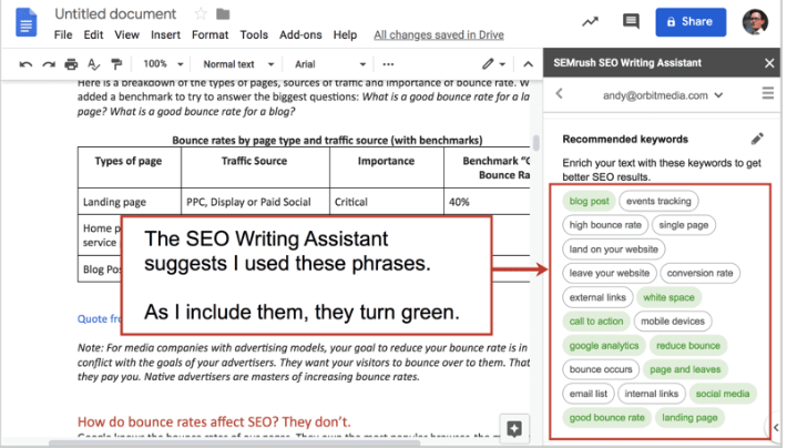 semrush's tweet photo. How to write a #blog post that ranks highly? 🏆Create an SEO-friendly article! Final on-page #SEO check: use our  the Google Doc add-on — #SEO Writing Assistant ✔️

More details ➡️ https://t.co/jtv8i0hUbF by @crestodina via @orbiteers https://t.co/e2cFMq965s