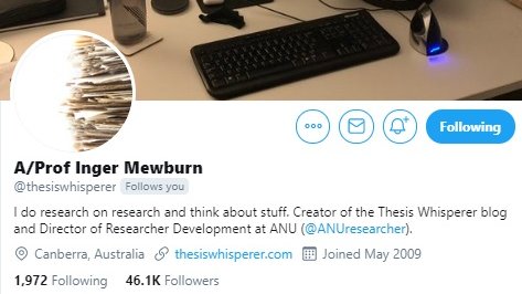 Our <a href="/thesiswhisperer/">Prof Inger Mewburn</a> and <a href="/make_welcome/">VFS</a> are hosting a 5-week social media for researchers course for #ourANU staff and candidates. Join us to craft your voice and get your genius out in the world. More info here: services.anu.edu.au/training/get-s… EOIs close 1 June #ANUHDR
