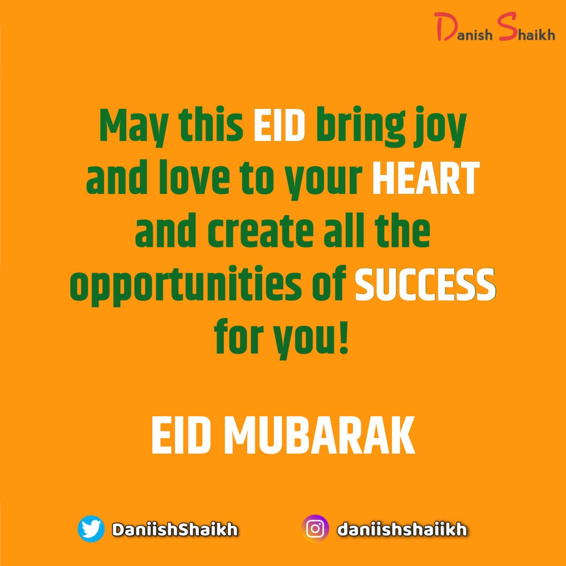 May this Eid bring joy and love to your heart and create all the opportunities of success for you!

Eid Mubarak..!! 
#eidmubarak #eid2020 #eidulfir

@DaniishShaikh ❤️
#DsKaEdit | #DEdit | #DQuotes | #DanishFC