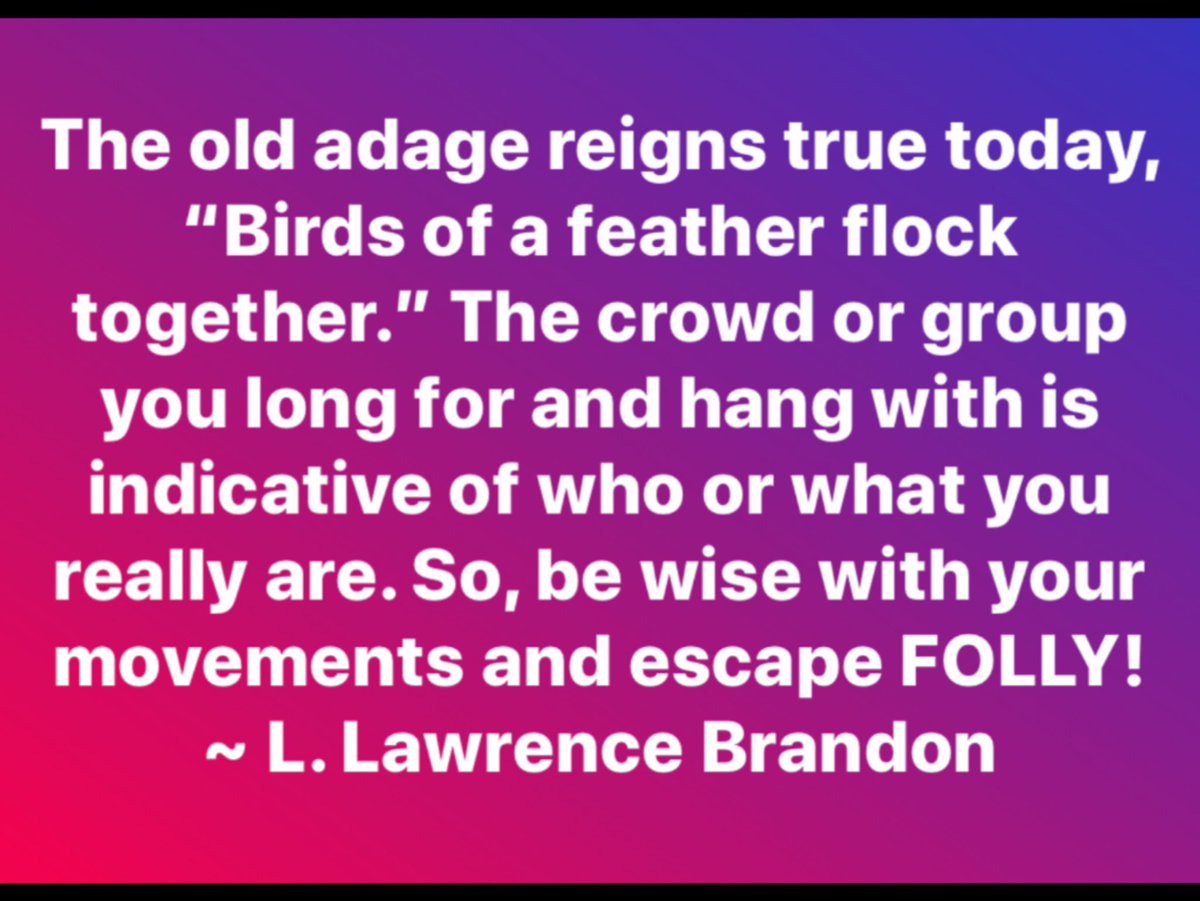 BishopLLBrandon's tweet photo. Proverbs 13:20 says, โThe one who walks with the wise will become wise, but a companion of fools will suffer harm.โ
#TheTruthWillMakeYouFree
#LarryBrandon #Wisdom #TheMind #LLawrenceBrandon #PraiseTemple #TheCounter #LLBrandon #Mind #BishopLarryBrandon https://t.co/BYNJpTVw7X