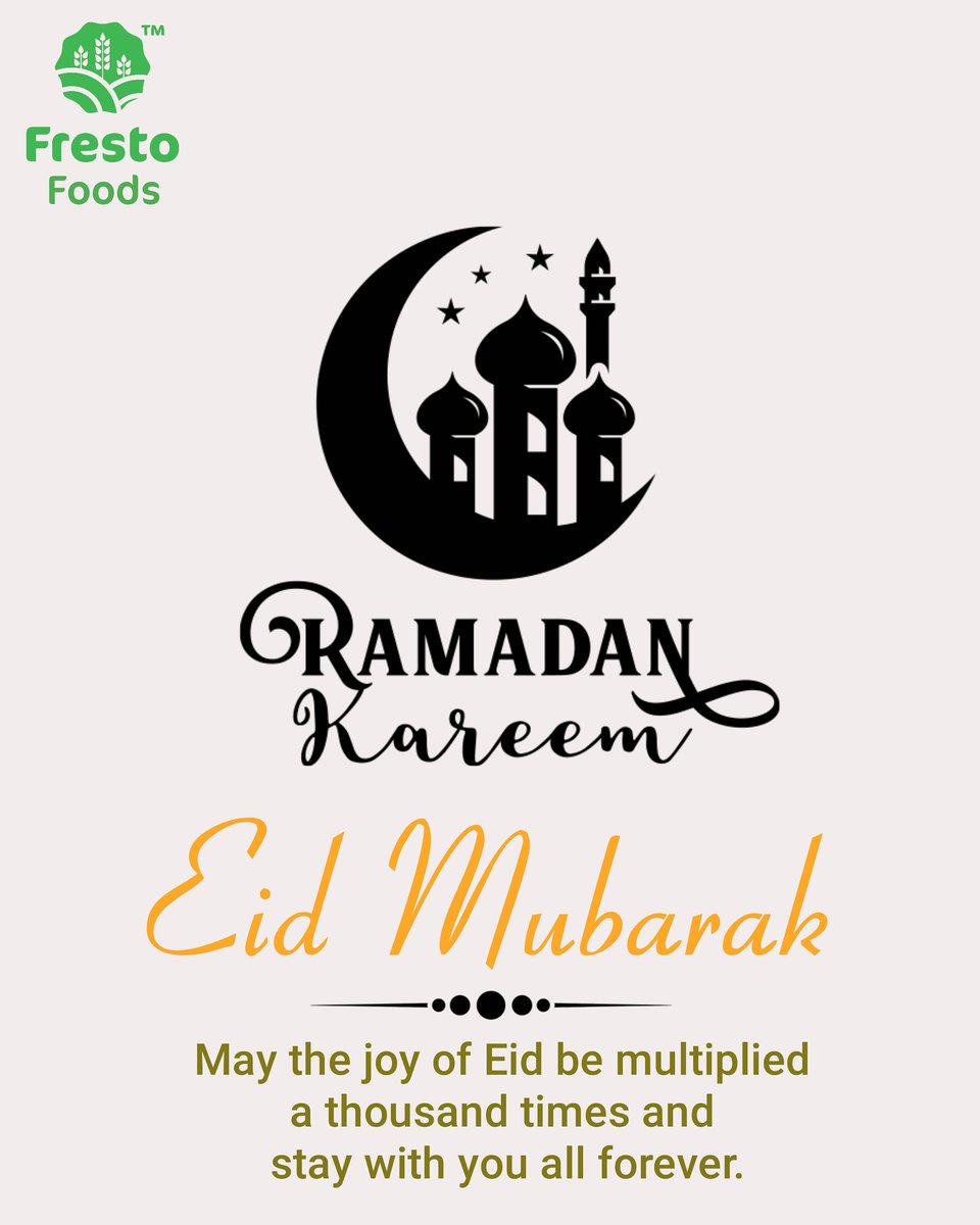 FrestoFoods's tweet photo. Fresto Foods Wishes you all a Very Happy Eid!
.
.
https://t.co/siXkLTTDWN
#Eid2020 #FrestoFoods #Ramadan #Festival #Healthyfoods #VocalForLocal #Snacks https://t.co/UySeLmR95L