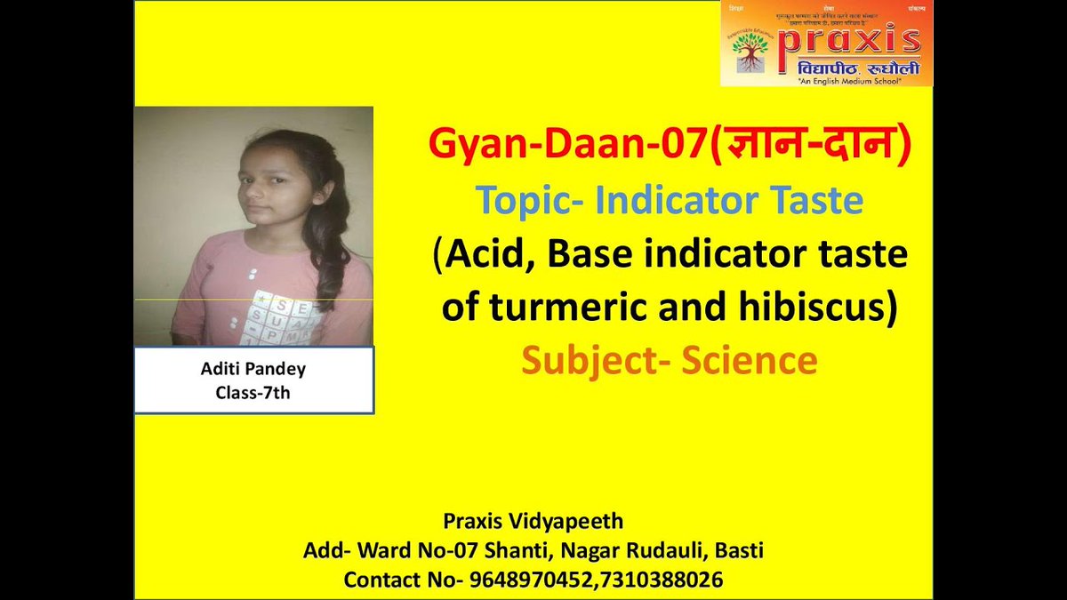 PRudhauli's tweet photo. Topic-Acid,Base indicator taste of turmeric and hibiscus.
By-Aditi Pandey
Class-7th
After watching this video student will be able to understand the concept of indicator and how we can identify the acid and base by using natural indicator.
https://t.co/9NEmyR0TCN https://t.co/lzIYpx8yUy