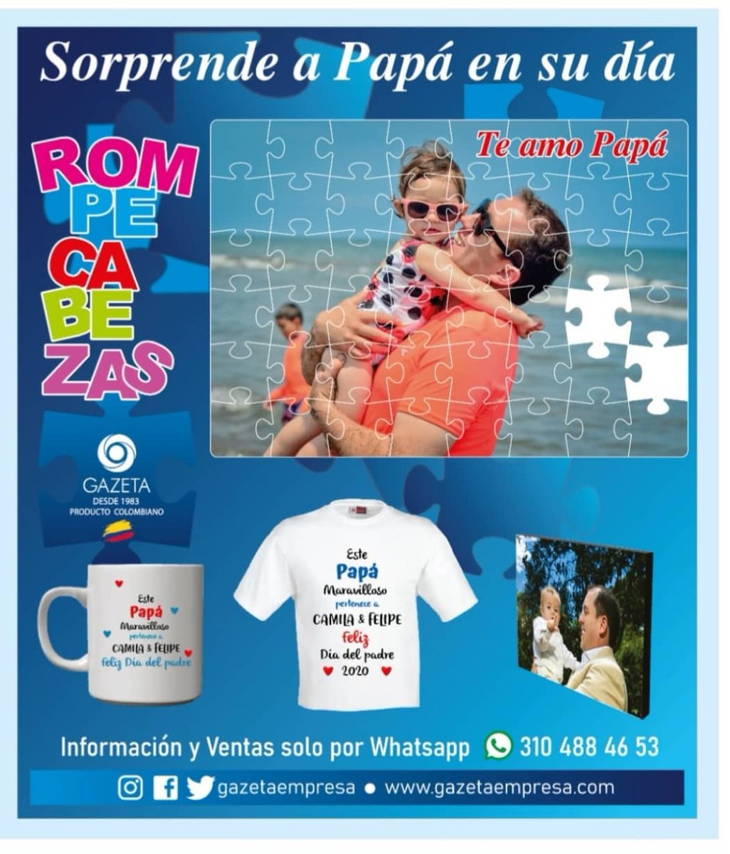 Gazetaempresa's tweet photo. El regalo perfecto para el día del padre @DanielSamperO @MONYRODRIGUEZOF @PITERALBEIRO @susoelpaspi agradecemos retwittear. https://t.co/XEsJtv7p1k