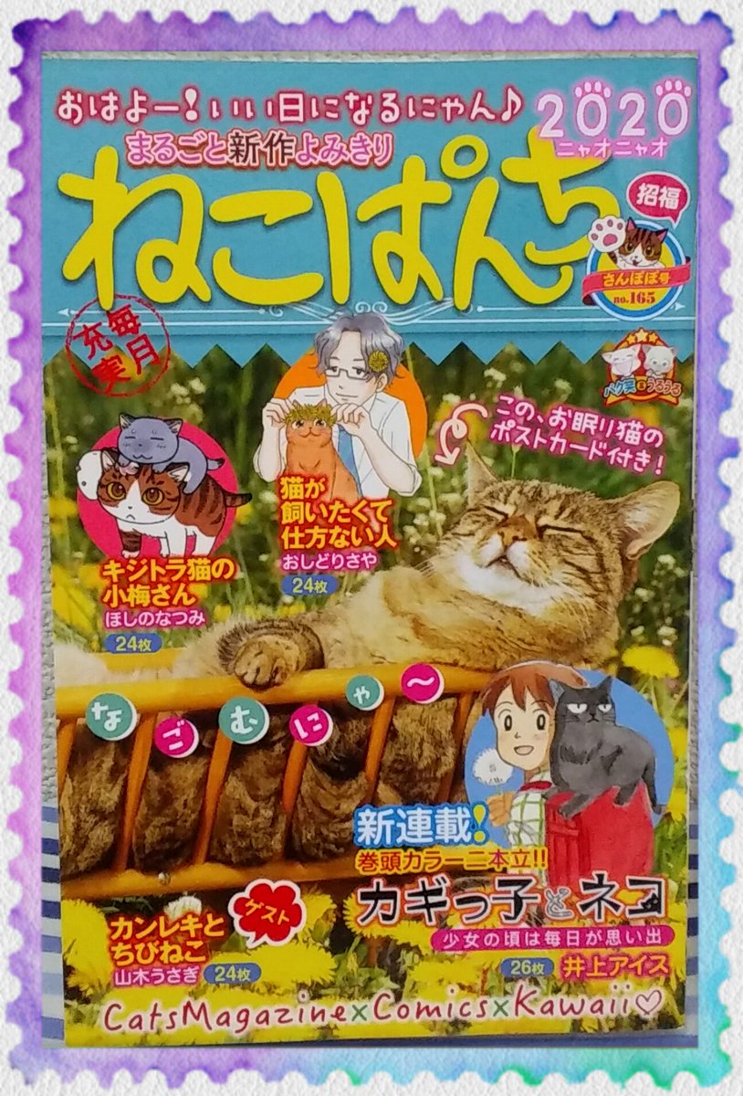 【お知らせ3】発売中の少年画報社ねこぱんち(さんぽぽ号)にて、「迷える子羊に猫の手を」13話載せて頂いてます!なんか最終回みたいな内容だなと思いながら描いてましたが、最終回ではないです。
単行本「夏目家の三姉妹」共々よろしくお願いいたします~~~~!